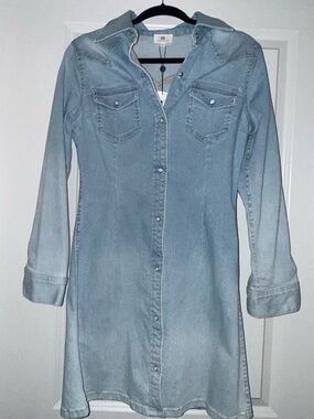 NWT AG light wash denim dress